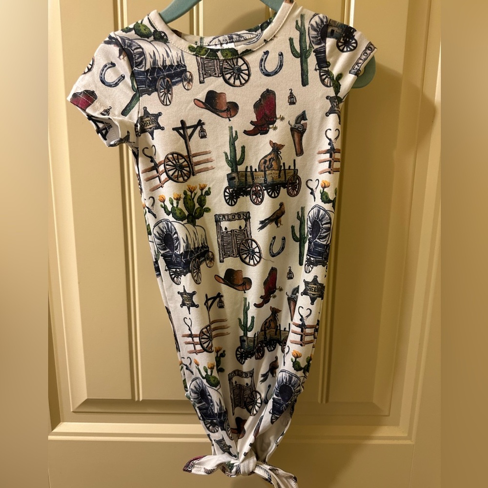 Western Themed Infant Gown